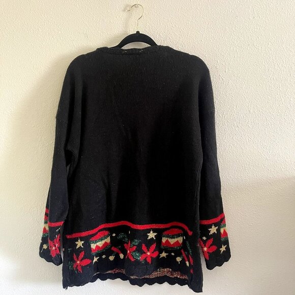 Vintage Knit Toy Solider Christmas Sweater Size Medium - Picture 4 of 4